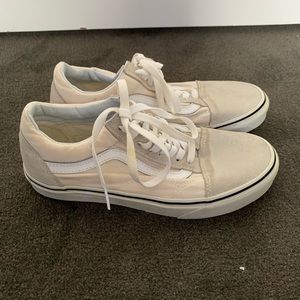 Cream Old Skool Vans size 8.5